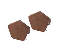 2 x Easy-Trim Universal Angled End Cap - Dry Verge Unit Gable Roof Mortar Free (Brown)