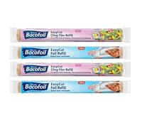 2 x EasyCut Cling Film Refill Rolls 35cm x 60m and 2 x EasyCut Aluminium Foil Refill Rolls 30cm x 15m