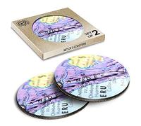 2 x Eco Boxed Cork Coasters - Andes Mountains South America Map Drink Cup Mug Glass Table Mat #3040