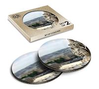 2 x Eco Boxed Cork Coasters - Architectual Gargoyle Notre Dame Drink Cup Mug Glass Table Mat #12187