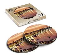 2 x Eco Boxed Cork Coasters - Bay of Naples Italy Italian Beach Drink Cup Mug Glass Table Mat #21927