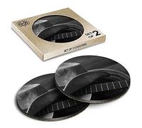 2 x Eco Boxed Cork Coasters - BW - American Country Music Guitar Drink Cup Mug Glass Table Mat #38845