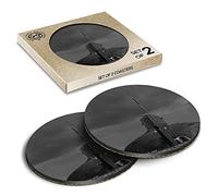 2 x Eco Boxed Cork Coasters - BW - Warship Nuclear Submarine NAVY Battle War Drink Cup Mug Glass Table Mat #43741