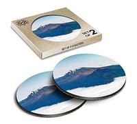 2 x Eco Boxed Cork Coasters - Mount Kilimanjaro Africa Drink Cup Mug Glass Table Mat #3496