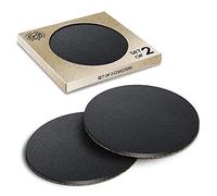 2 x Eco Boxed Cork Coasters - Plain Grey Charcoal Colour Grey Black Drink Cup Mug Glass Table Mat #15504