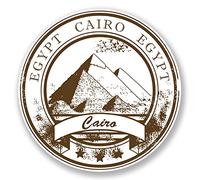 2 x Egypt Vinyl Sticker Laptop Car Travel Luggage Decal Pyramids Cairo #6775 (10cm x 10cm)