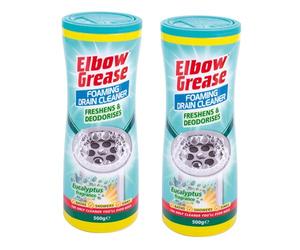 2 x Elbow Grease Eucalyptus Fragrance Foaming Drain Cleaner 500g
