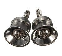 2 x Electric Acoustic Guitar Bass Strap Button Screw Lock Pins Pegs Pads Hot SilverDurability