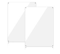 2 x Empty Aluminium Sign White Signs Message Board Metal White DIY Board, 25 x 35 cm