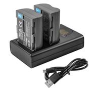 2 X EN-EL3E Replacement Battery and Dual Charger Compatible with Nikon D50, D70, D70s, D80, D90, D100, D200, D300, D300S, D700 D900 Digital Cameras
