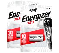 2 x Energizer 123 Lithium 3 V CR123 Batteries for Cameras Cameras Digital Camcorders Home Automation and Smoke Detectors Long Lasting Keep Charge 10 Years