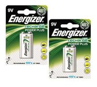 2 X Energizer Battery Rechargeable Advanced Size 9V NiMH 175mAh HR22.5V Ref 633003
