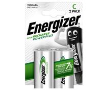 Energizer Rechargeable Power Plus D Batteries - Pack of 2