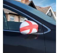 2 X England Flag Car Wing Mirror Covers - St George's Cross Supporter Decorations For Football World Cup, Euros, Rugby Six Nations