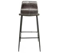 2 x Erlangen Grey Vintage Leather Barstool