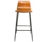 2 x Erlangen Tan Vintage Leather Barstool