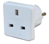 2 X EU TOURIST ADAPTER TRAVEL PLUG POWER MAINS HOLIDAY CONVERTER MAINS UNIVERSAL