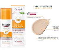 2 X Eucerin Sun Pigment Control Tinted Light Spf50 Sun Gel Cream 50ml NO BOX