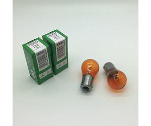 2 x Eurolec 581 PY21W BAU15S Amber Front & Rear Indicator Car Light Bulb 12v 21w