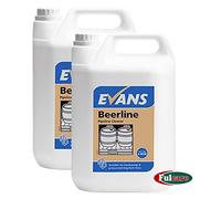 2 x Evans Concentrated Beerline and Pipeline Cleaner 5 Litre Bottles Commercial