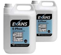 2 x Evans E-Phos Perfumed Thickened Acidic Washroom Cleaner and Sanitiser 5ltr Bottles