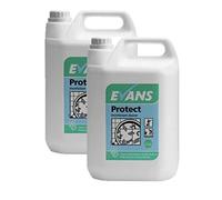 2 x Evans Protect Fresh Fragranced Concentrated Multi Purpose Disinfectant Cleaner and Sanitiser Liquid 5Ltr Bottles