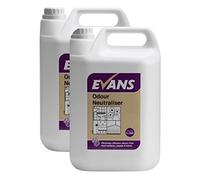 2 x Evans Vanodine Ready To Use Perfumed Odour Neutraliser Air Freshener 5ltr