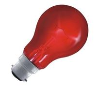 2 X Eveready GLS Bulb - Fire Glow Red - 60w Bayonet Cap B22