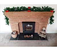 Shop4allsorts set of 2 Christmas garland decoration - plain artificial Canadian pine tree garland - stair fireplace garland - christmas decoration - 270cm 2.7m x 20cm