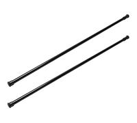 2 x Extendable Spring Loaded Telescopic Poles for Voile Tension of Curtain Rods, 70-120 cm, Black