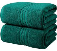 2 X Extra Large Super Jumbo Bath Sheets Towel 100% Egyptian Cotton XXL Bath Towels Sheet Premium Soft Big Towels (Blue Lagoon, Cotton)