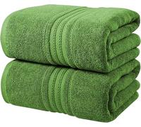 2 X Extra Large Super Jumbo Bath Sheets Towel 100% Egyptian Cotton XXL Bath Towels Sheet Premium Soft Big Towels (Sage Green, Cotton)