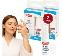 2 x Eye Mist Eyelid Spray for Refreshing Soothing Relief Dry Tired Irritated Itch Sore Eyes 15ml by Red Rainbow