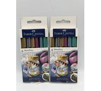2 x Faber-Castell Metallic Markers waterproof , Box of 12