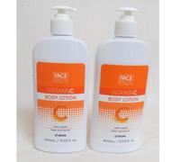 2 x Face Facts Vitamin C Body Lotion 400ml x 2 - Brighten, Tone & Revive Skin