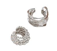 2 x Fashionable Layer Pearl Drop Earrings with Complicated Wire Work for Trendy Women Who Love Retro Accessories, one size, As described