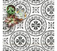 2 x Faux Tile Stencils - Paint Tile Effect on Floors Walls Furniture - Morello 8" (203mm) Single