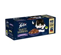 FELIX Tasty Shreds Mixed Selection in Gravy Wet Cat Food - 40 x 80g