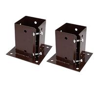 2 x Fence Post Decking Bolt Down Support Holder Clamp For Posts 100mm x 100mm