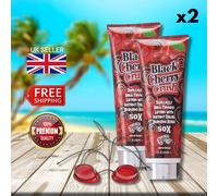 Fiesta Sun Black Cherry Crush Dark Tanning Sunbed Lotion with Bronzing Beads for Instant Colour Sachet 22 ml