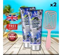 2 x Fiesta Sun Blackberry Blast 236ml + Hair Brush - Extremely Dark Tanning
