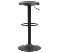 2 x Finch Black Swivel Gas Lift Round Bar Stool