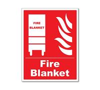 2 x FIRE BLANKET POINT SELF ADHESIVE VINYL STICKERS SAFETY SIGNS BUSINESS