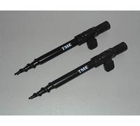 2 x Fishing Spiral Point Easy Screw Banksticks 15cm-25cm. 16mm Diameter, clamp