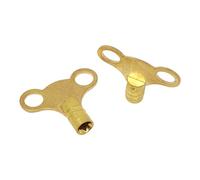 2 x fiXte Radiator Key Plumbing Bleed Bleeding Key Keys Solid Brass Vent Venting Air Valve