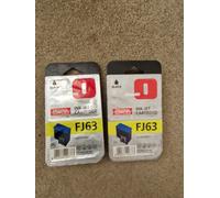 2 X FJ63 OLIVETTI Genuine Black Ink Jet Cartridges Code B0702 for FAX_LAB610/630
