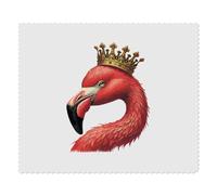 2 x 'Flamingo Wearing Crown' Microfibre Lens/Glasses Cleaning Cloths (LC00031523)