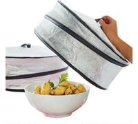 2 X Foil Insulated Round Pop Up Food Covers - Protect Food From Flies & Insects - Large Measures 41Cm And Small 35.5Cm Diameter