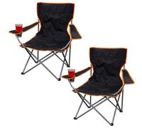 Black Lightweight Camping Seat Picnic Fishing Beach Folding Captain Chair