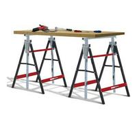 2 X Folding Work Horse Trestle Saw Adjustable Height Stand 150Kg Each